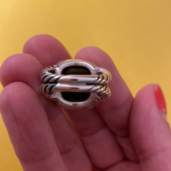 Authentic David Yurman Albion Hematite Sterling Silver Ring excellent condition - Picture 7 of 10